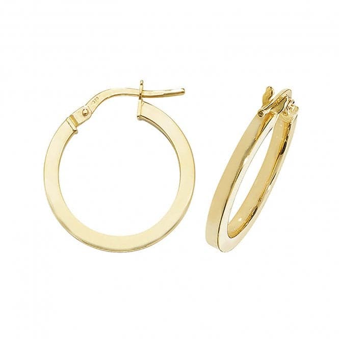 9ct Yellow Gold Oval Hoop Earrings ER947Acotis Gold JewelleryER947 - 15