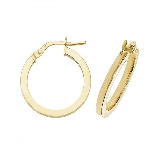 9ct Yellow Gold Oval Hoop Earrings ER947Acotis Gold JewelleryER947 - 10