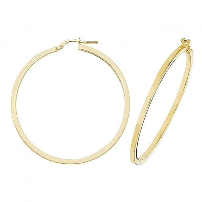 9ct Yellow Gold Oval Hoop Earrings ER947Acotis Gold JewelleryER947 - 40