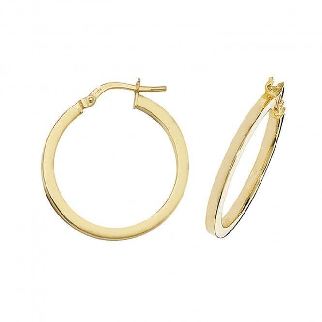 9ct Yellow Gold Oval Hoop Earrings ER947Acotis Gold JewelleryER947 - 20