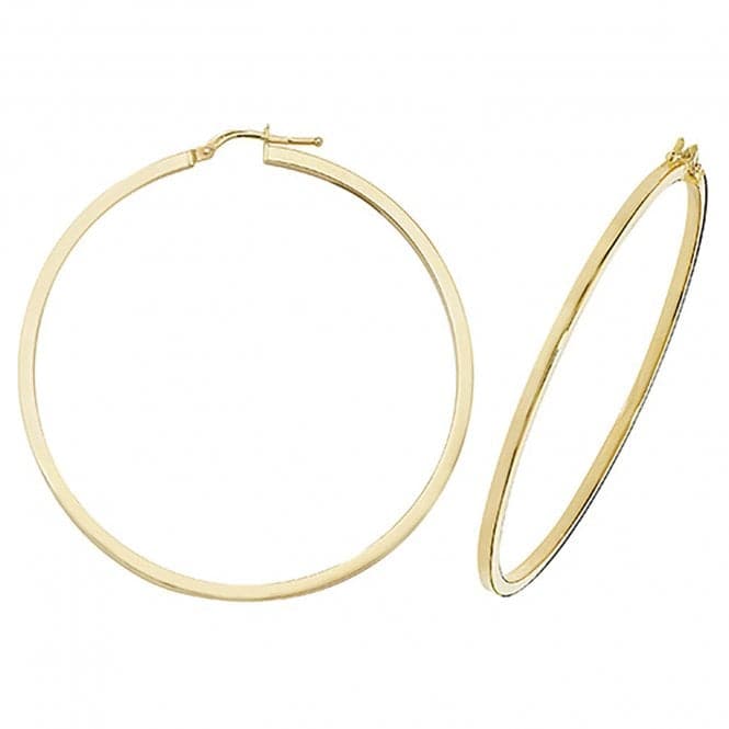 9ct Yellow Gold Oval Hoop Earrings ER947Acotis Gold JewelleryER947 - 50