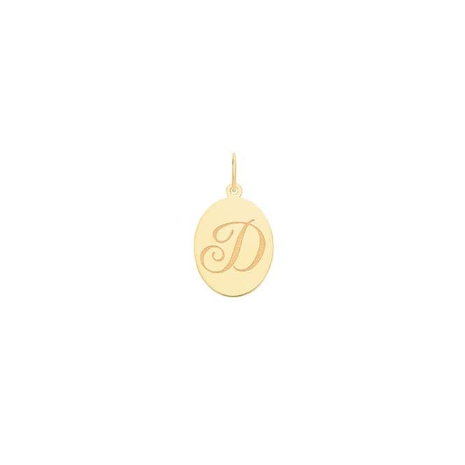 9ct Yellow Gold Oval Initial Pendant PN922/DAcotis Gold JewelleryPN922/D