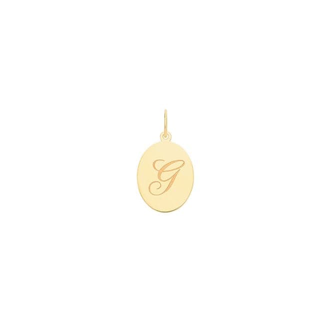 9ct Yellow Gold Oval Initial Pendant PN922/GAcotis Gold JewelleryPN922/G
