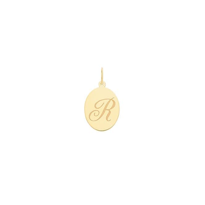 9ct Yellow Gold Oval Initial Pendant PN922/RAcotis Gold JewelleryPN922/R