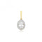 9ct Yellow Gold Oval Zirconia Pendant PN1015Acotis Gold JewelleryPN1015