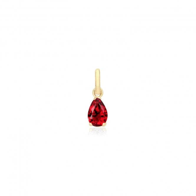 9ct Yellow Gold Pear Shaped Ruby Red Zirconia Pendant PN1352RAcotis Gold JewelleryPN1352R