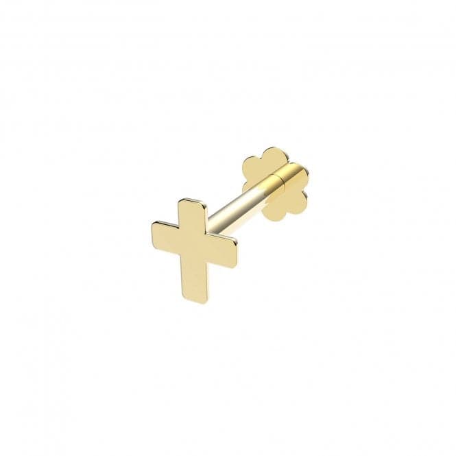 9ct Yellow Gold Plain Cross Cartilage Labret ES2032Acotis Gold JewelleryES2032