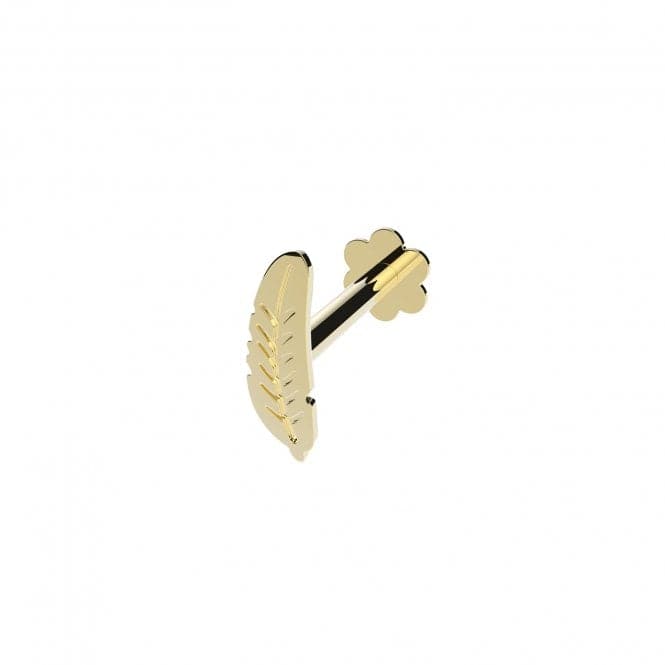 9ct Yellow Gold Plain Feather Cartilage Labret ES2047Acotis Gold JewelleryES2047