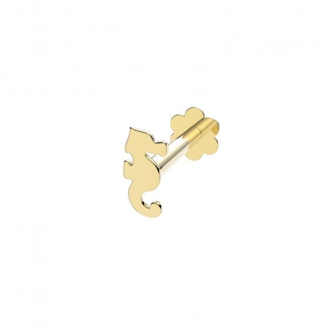 9ct Yellow Gold Plain Seahorse Cartilage Labret ES2041Acotis Gold JewelleryES2041