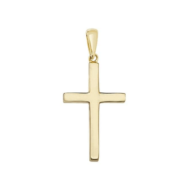 9ct Yellow Gold Plain Solid Cross Pendant PN1039Acotis Gold JewelleryPN1039