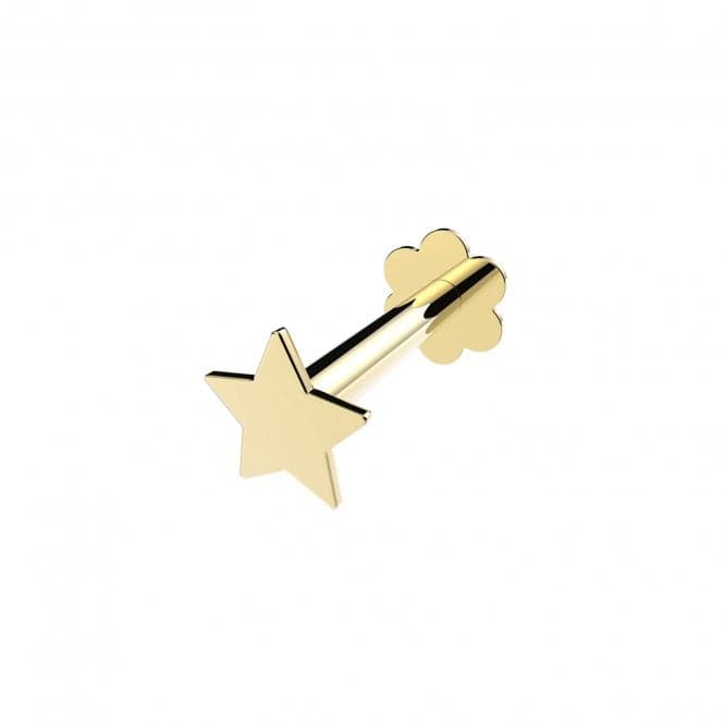 9ct Yellow Gold Plain Star Cartilage Labret ES2030Acotis Gold JewelleryES2030