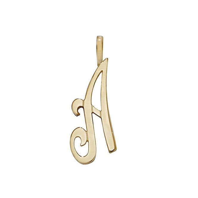 9ct Yellow Gold Polished Script Initial Pendant PN528/AAcotis Gold JewelleryPN528/A