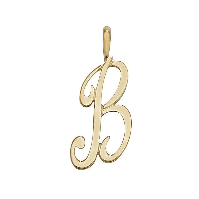 9ct Yellow Gold Polished Script Initial Pendant PN528/BAcotis Gold JewelleryPN528/B