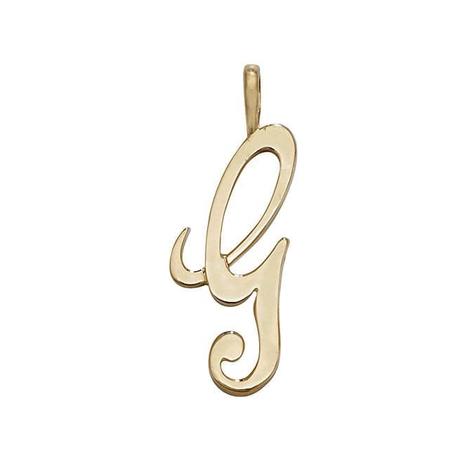 9ct Yellow Gold Polished Script Initial Pendant PN528/GAcotis Gold JewelleryPN528/G