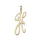 9ct Yellow Gold Polished Script Initial Pendant PN528/HAcotis Gold JewelleryPN528/H