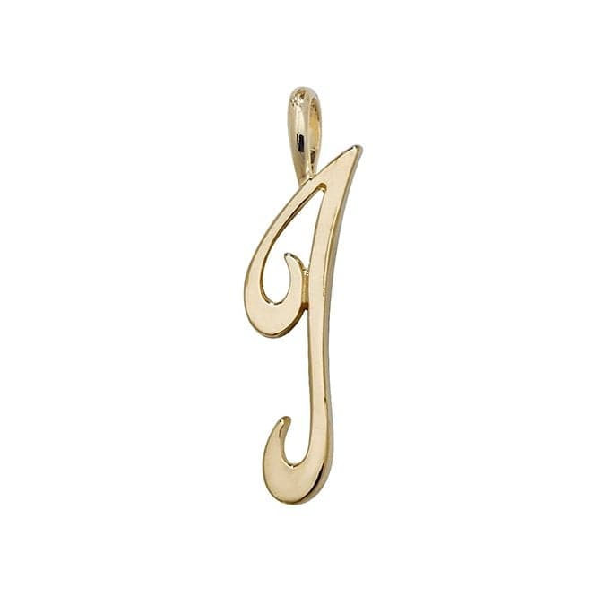 9ct Yellow Gold Polished Script Initial Pendant PN528/IAcotis Gold JewelleryPN528/I