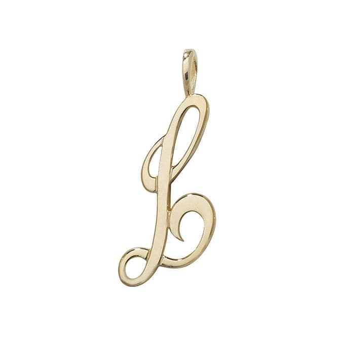 9ct Yellow Gold Polished Script Initial Pendant PN528/LAcotis Gold JewelleryPN528/L