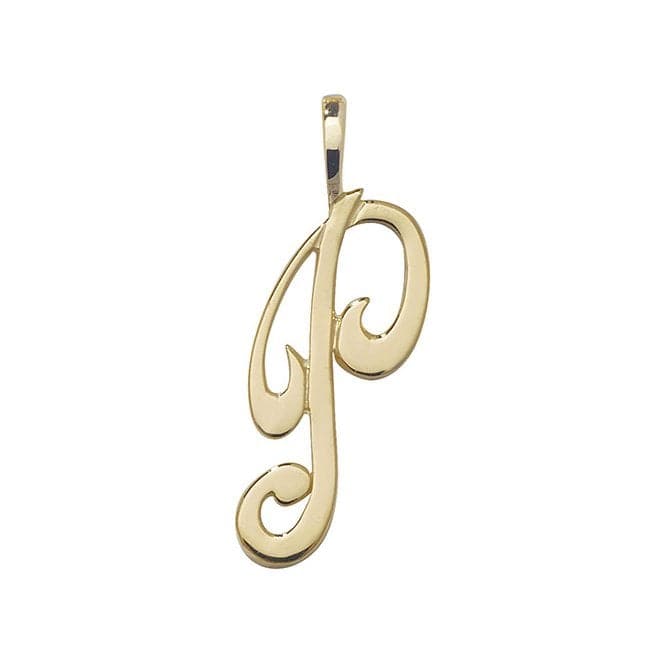 9ct Yellow Gold Polished Script Initial Pendant PN528/PAcotis Gold JewelleryPN528/P