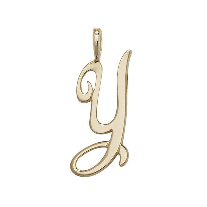 9ct Yellow Gold Polished Script Initial Pendant PN528/YAcotis Gold JewelleryPN528/Y