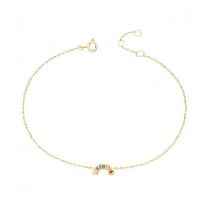 9ct Yellow Gold Rainbow Chain Bracelet BR658Acotis Gold JewelleryBR658