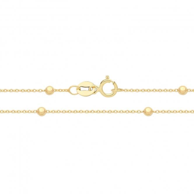 9ct Yellow Gold Rolo + Bead Chain CH574Acotis Gold JewelleryCH574/24