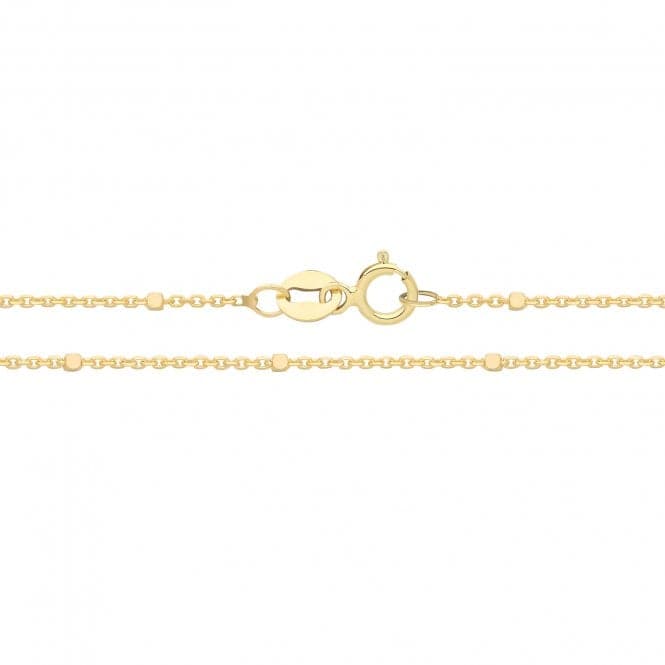 9ct Yellow Gold Rolo D/C + Bead Chain CH573Acotis Gold JewelleryCH573/22