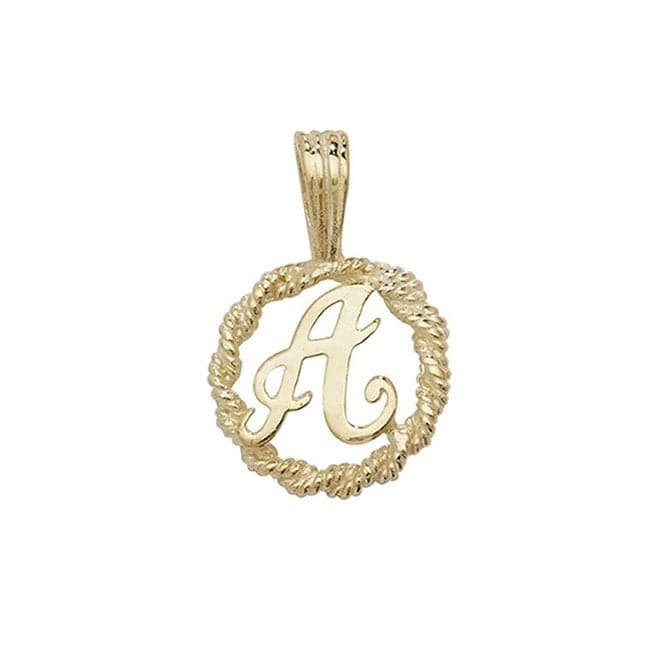 9ct Yellow Gold Rope Initial Pendant PN525/AAcotis Gold JewelleryPN525/A