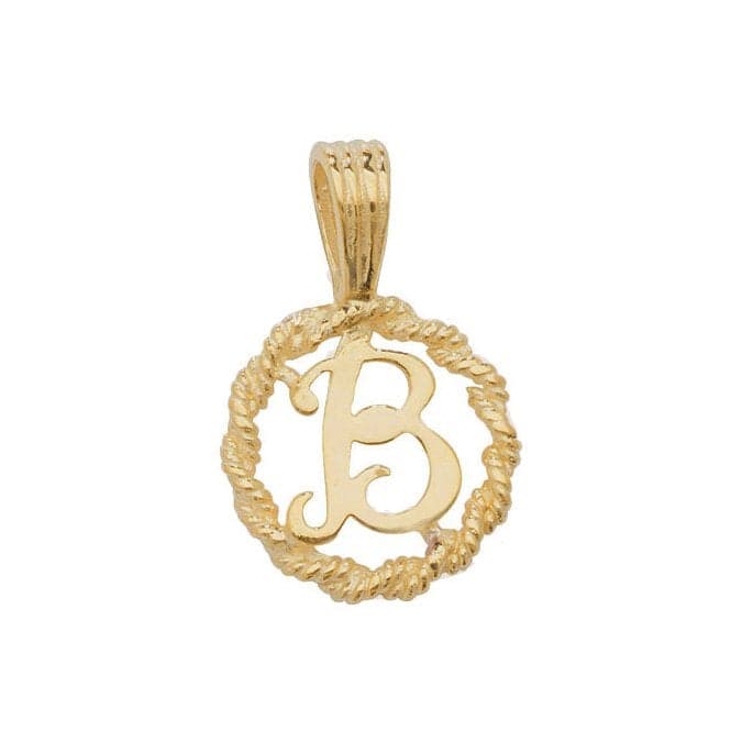 9ct Yellow Gold Rope Initial Pendant PN525/BAcotis Gold JewelleryPN525/B