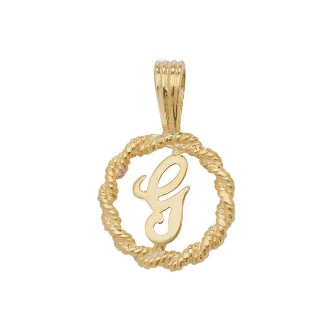 9ct Yellow Gold Rope Initial Pendant PN525/GAcotis Gold JewelleryPN525/G