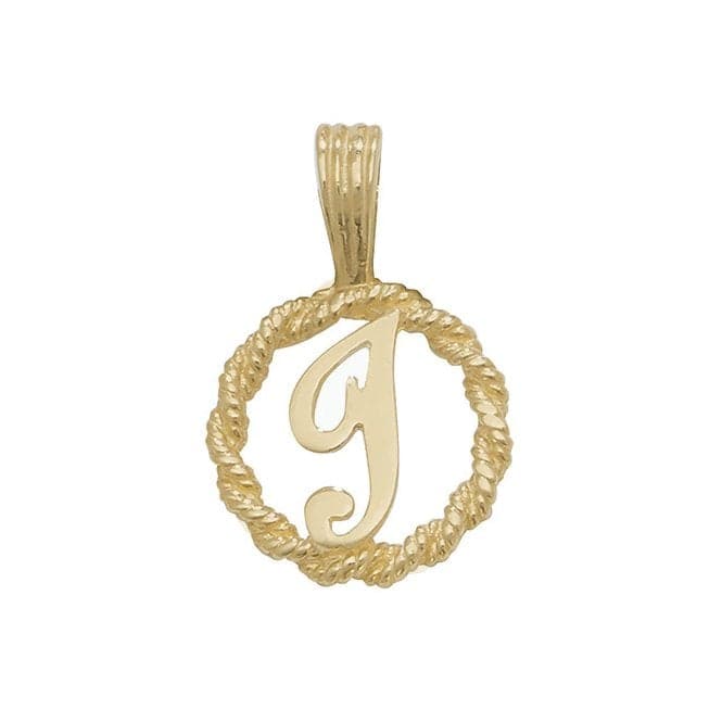 9ct Yellow Gold Rope Initial Pendant PN525/IAcotis Gold JewelleryPN525/I