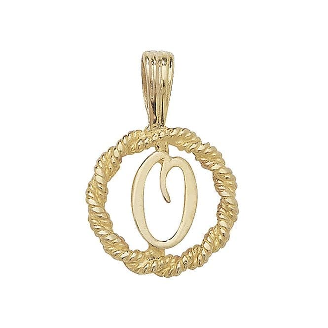 9ct Yellow Gold Rope Initial Pendant PN525/OAcotis Gold JewelleryPN525/O