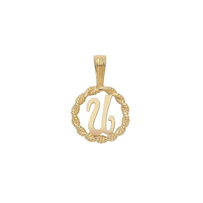 9ct Yellow Gold Rope Initial Pendant PN525/UAcotis Gold JewelleryPN525/U