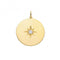 9ct Yellow Gold Round Disc With Single Zirconia Charm PN1170Acotis Gold JewelleryPN1170