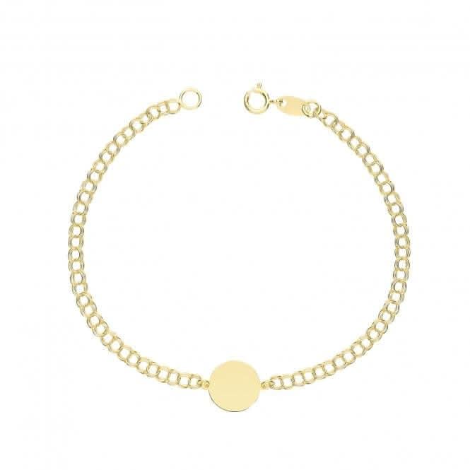 9ct Yellow Gold Round Id Bracelet BR671Acotis Gold JewelleryBR671