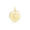 9ct Yellow Gold Round Plain Initial Pendant PN1280/CAcotis Gold JewelleryPN1280/C