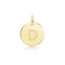 9ct Yellow Gold Round Plain Initial Pendant PN1280/DAcotis Gold JewelleryPN1280/D