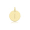 9ct Yellow Gold Round Plain Initial Pendant PN1280/IAcotis Gold JewelleryPN1280/I