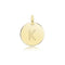 9ct Yellow Gold Round Plain Initial Pendant PN1280/KAcotis Gold JewelleryPN1280/K