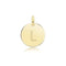 9ct Yellow Gold Round Plain Initial Pendant PN1280/LAcotis Gold JewelleryPN1280/L