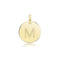 9ct Yellow Gold Round Plain Initial Pendant PN1280/MAcotis Gold JewelleryPN1280/M