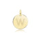 9ct Yellow Gold Round Plain Initial Pendant PN1280/WAcotis Gold JewelleryPN1280/W
