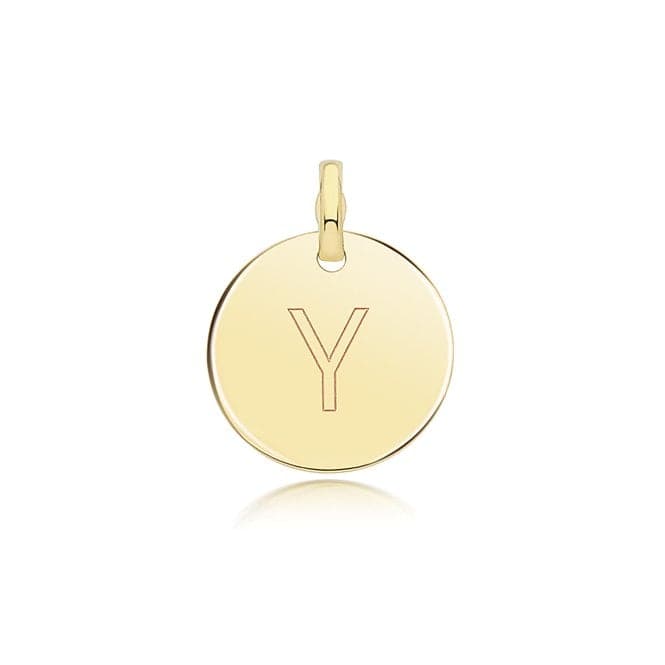 9ct Yellow Gold Round Plain Initial Pendant PN1280/YAcotis Gold JewelleryPN1280/Y