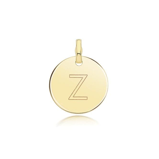 9ct Yellow Gold Round Plain Initial Pendant PN1280/ZAcotis Gold JewelleryPN1280/Z