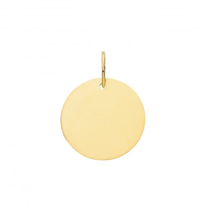 9ct Yellow Gold Round Plain Medium Pendant PN1198Acotis Gold JewelleryPN1198