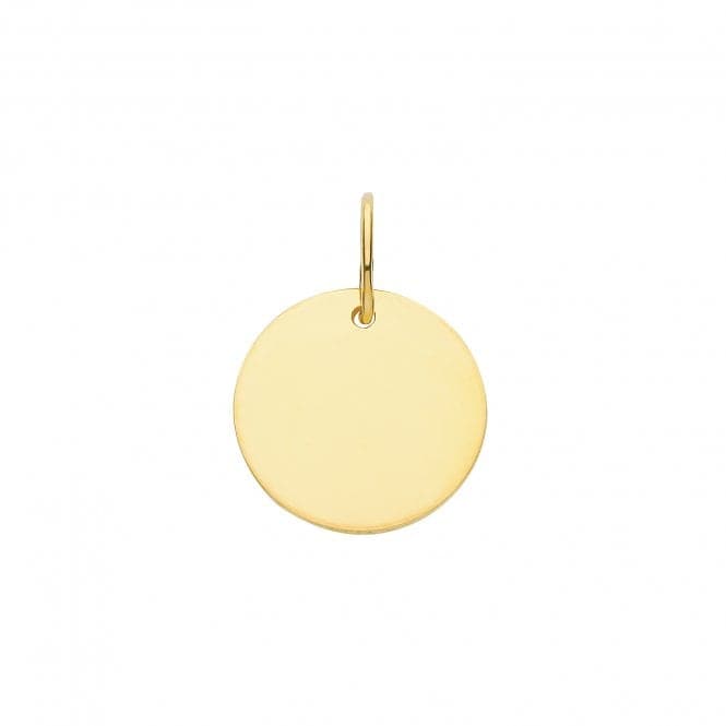 9ct Yellow Gold Round Plain Small Pendant PN1197Acotis Gold JewelleryPN1197