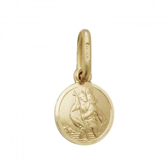 9ct Yellow Gold Round St Christopher Pendant PN141Acotis Gold JewelleryPN141