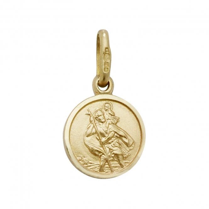 9ct Yellow Gold Round St Christopher Pendant PN142Acotis Gold JewelleryPN142