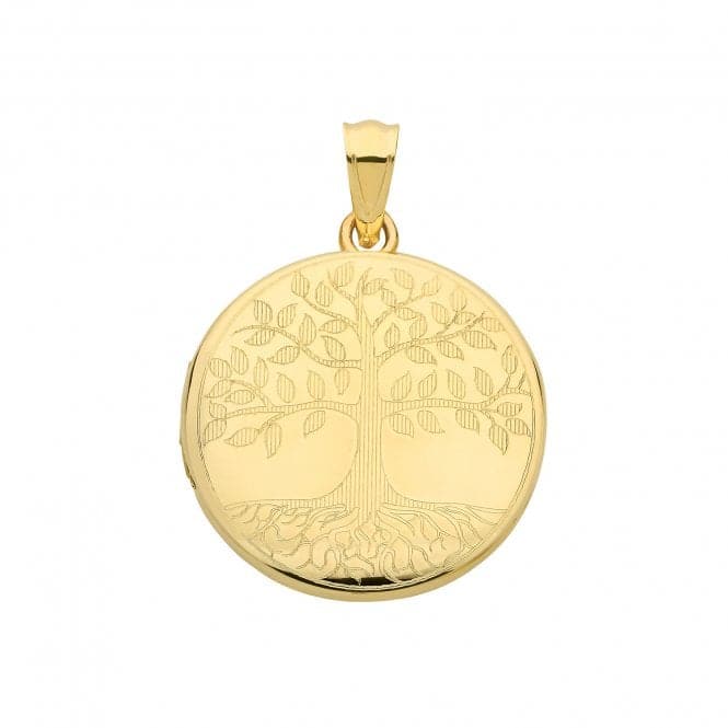 9ct Yellow Gold Round Tree Of Life Engraved Locket PN1114Acotis Gold JewelleryPN1114