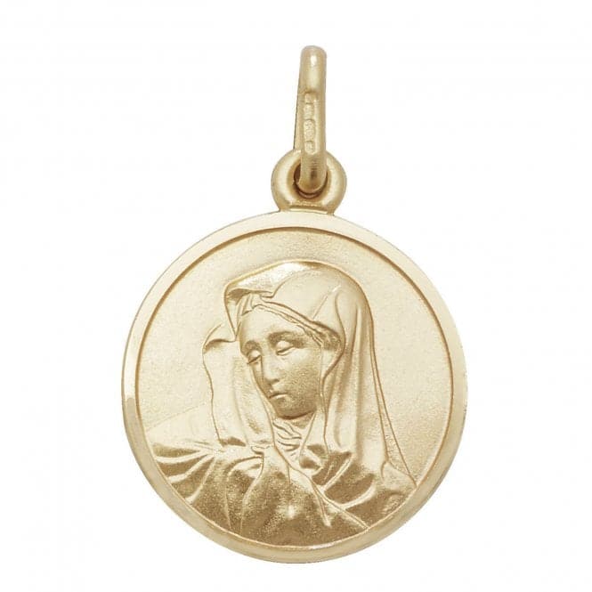 9ct Yellow Gold Round Virgin Mary Pendant PN171Acotis Gold JewelleryPN171