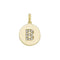 9ct Yellow Gold Round Zirconia Initial Pendant PN610/BAcotis Gold JewelleryPN610/B